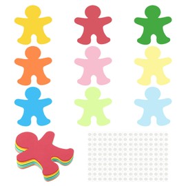 PATIKIL People Cutouts, 144 Pack Paper Person Shape, Colorful People Cutout for Classroom Decoration DIY Craft Project, Assorted Color