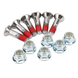 Crankwheel Bolt Set, M8 Sprocket Bolt for Wide Application, 6 Pieces, Nickel Plated Aluminum Alloy Replacement for YZ YZF Motorcycle