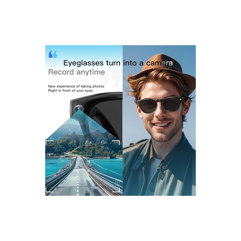 Dpofirs Gafas Inteligentes de Traducción de IA, Gafas de Sol