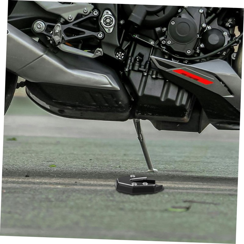 Mikinona Motorcycle Kickstand Pad Slip Support Plate for Side Stand