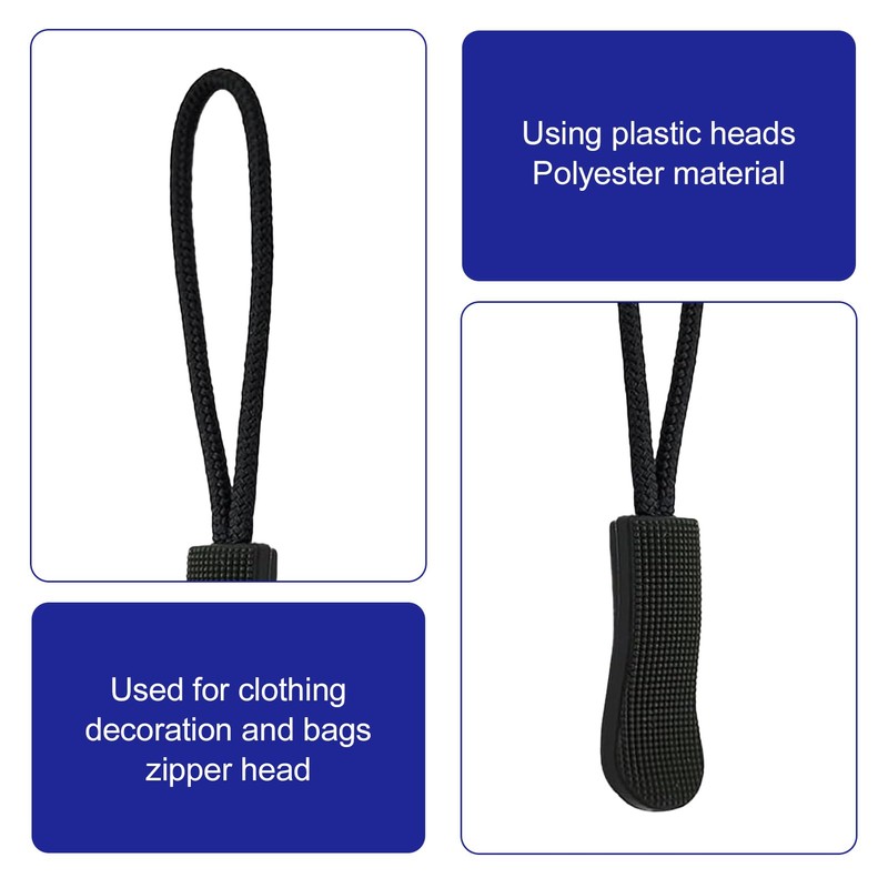 16 Pcs Zipper Pulls, 5 Types Replacement Zipper Puller Tabs