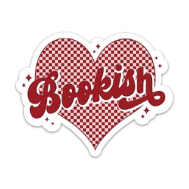 3PCs Bookish Heart Sticker, Reading Book Sticker for Book Lovers, Bookish Merch E-Reader Vinyl Waterproof Stickers for Kindle Laptop Water Bottle Notebook Phone Reading Gift Decals Decor (3 Inches)