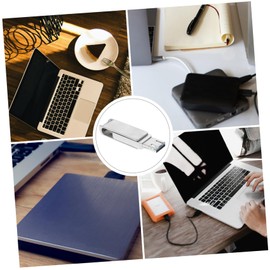 KONTONTY USB Flash Drive Type C Rotating Metal Alloy U Disk Silver Compatible with Laptops and Devices USB for Stable Data Transfer Performance