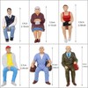 12pcs G Scale Figures 1:22.5-1:25 All Seated Painted People Model