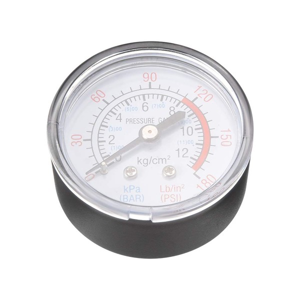 sourcing map Air Compressor Parts Pressure Gauge 1/4BSP 12.5mm Male