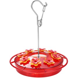 Hpewi Hummingbird Feeders for Outdoors, Plastic Hummingbird Feeders for Outdoors with Ant & Bee Proof and 8 Feeding Ports, 12 Oz Hummingbird Feeders for Outdoors Hanging, Garden, Deck, Patio