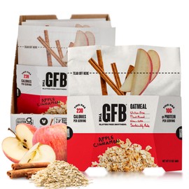The GFB Apple Cinnamon Protein Oatmeal Cups - Unique Pop-Up Bowl - Gluten Free, Plant Based, Non GMO, Sustainably Made - Ridiculously Tasty, Healthy, Vegan Protein Instant Oatmeal, 2 oz (6 Count)