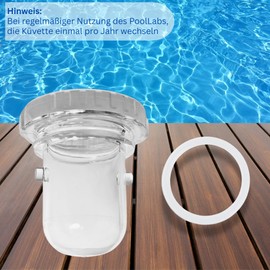 Replacement Cuvette for PoolLab 1.0, Cuvette for PoolLab 1.0 with Seal, Replacement Cuvette
