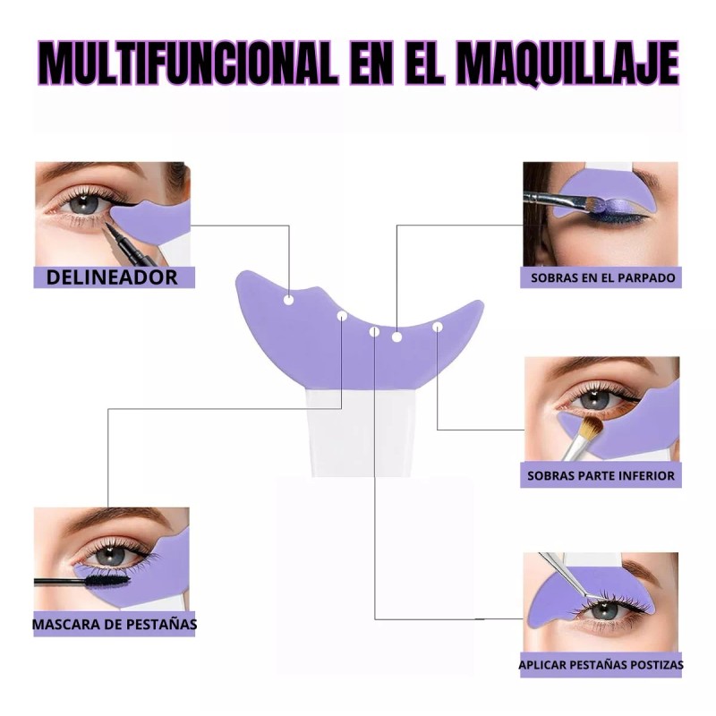 MEIQILAM Herramienta Multifuncional P/maquillaje Silicon Delineador