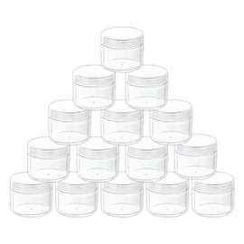 LKCCTK 15 Piece Divider Case, Silver Tape Storage Case, Parts Case, Plastic Case, Transparent, 15 Piece Set, 1.5 x 1.1 inches (3.88 x 2.8 cm), Storage Case, Cosmetic Container, Lid, Lightweight,