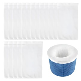 20 StüCk Skimmer Socken,Pool Skimmer Socken,Sieb,Filtersocken,Filtersocken Skimmer,Skimmersocken FüR Pool,Filterkorb,Pool ZubehöR,Filtersocken Zum Reinigen Von Schmutz Und BläTtern,Wiederverwendbar