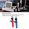 2PCS Red and Black Anodized Aluminum Glad Hands Set for