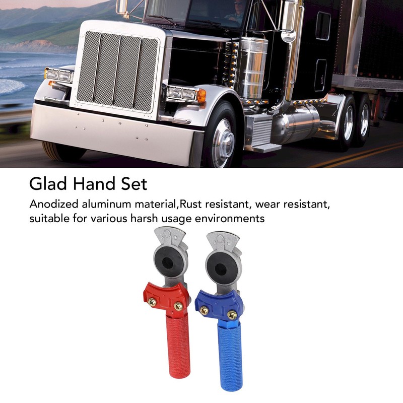 2PCS Red and Black Anodized Aluminum Glad Hands Set for