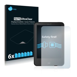 Savvies 6 Pack Screen Protector compatible with Tolino Vision 2 Protection Film Clear