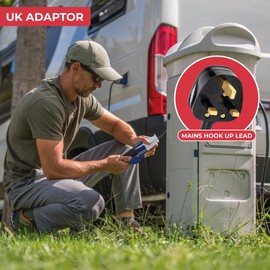 GADLANE 13A Plug to 16A Socket Adapter - Fly Lead Caravan Hook Up Socket To 3 Pin 250 V UK Mains Supply Electric Hook Up For Campervan - 35cm 13amp to 16amp Hook Up Cable (250V)