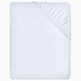 Comfortz Bedding Fitted Sheet King - Deep Pocket Soft Brushed Microfiber Polyester - Anti-Allergy, Breathable, Wrinkle-Free, Fade-Resistant - Easy-Care, Machine Washable Bed Sheet Set (White,King)