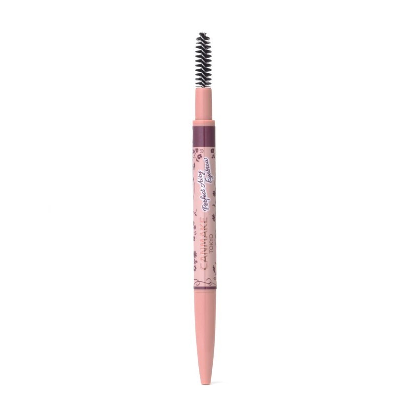 Canmake Perfect Airy Eyebrow 05, Grape Brown, Brush Included, Refillable,