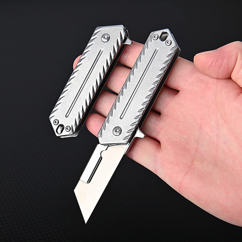 SZHOWORLD Stainless Steel Folding Utility Knife - Heavy Duty Box