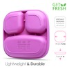 GET FRESH PLA Kids Divided Plates Set – 2-Pack Melamine-Free
