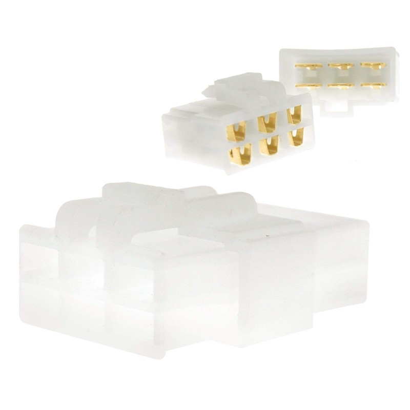 10 Set of 6 Way Pin 6.3mm Electrical Multi Plug