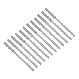 QUARKZMAN Pack of 12 Floating Shelf Brackets, Metal Hidden Shelf Brackets, 0.4 x 5.7 inches, Invisible Shelf Brackets with Screws for Floating Wooden Shelves (Silver Tone)