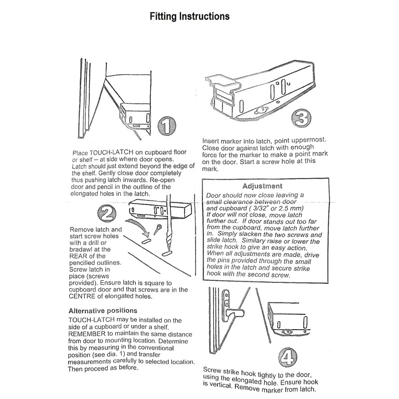 Loft Door Touch Catch Hatch Push to Open - Attic/Cupboard