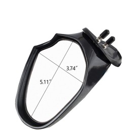 Black LEFT AND RIGHT Side Mirror Kit Compatible with 2005-2009 Yamaha PWC WaveRunner VX110 Cruiser Deluxe Sport