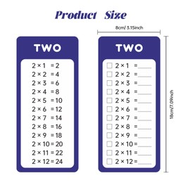 Dinggaogao 15 Pcs Multiplication Flash Cards (0-12), 2 Dry Erase Markers (Blue and red), and 2 Blue Loose Leaf Binder Rings, Family Classroom Multiplication Times Table Flash Cards