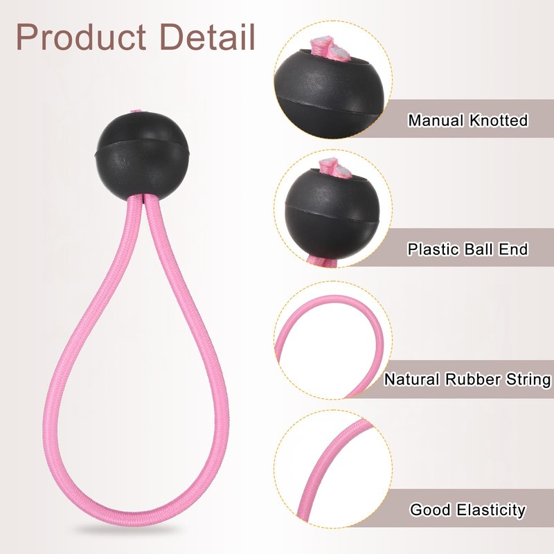 uxcell 4" Balls Bungee Cords, 20 Pcs Bungee Cords with