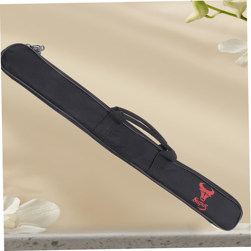 SUPVOX Linen Organizer Flute Case Cover Black Cloth Carrying Case