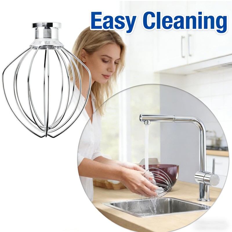 Heavy Duty 6 Wire Whisk Attachment for Kitchen Aid 4.5