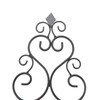 2 Pcs Candle Holder Exquisite Classical Style Black Iron Wall