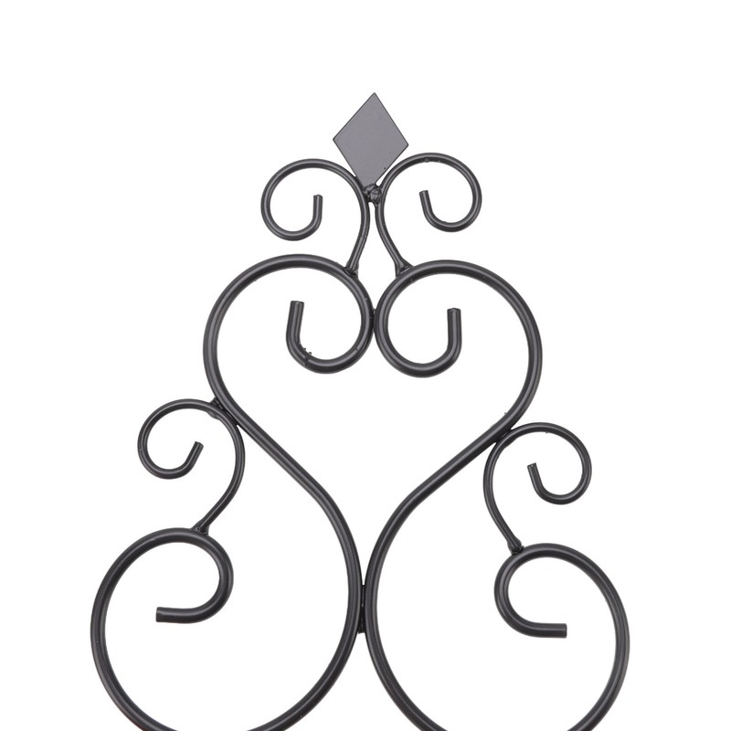 2 Pcs Candle Holder Exquisite Classical Style Black Iron Wall