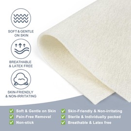 LotFancy Calcium Alginate Wound Dressing, 4” x 8” Patches, 5 Counts, Sterile Non-Stick Pads for Wound Care, Highly Absorbent, Comfortable, Flexible, Gentle on The Skin, Faster Healing