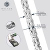 NKlaus 2.3 mm Wide Silver Byzantine Chain (Length Selectable 19.5