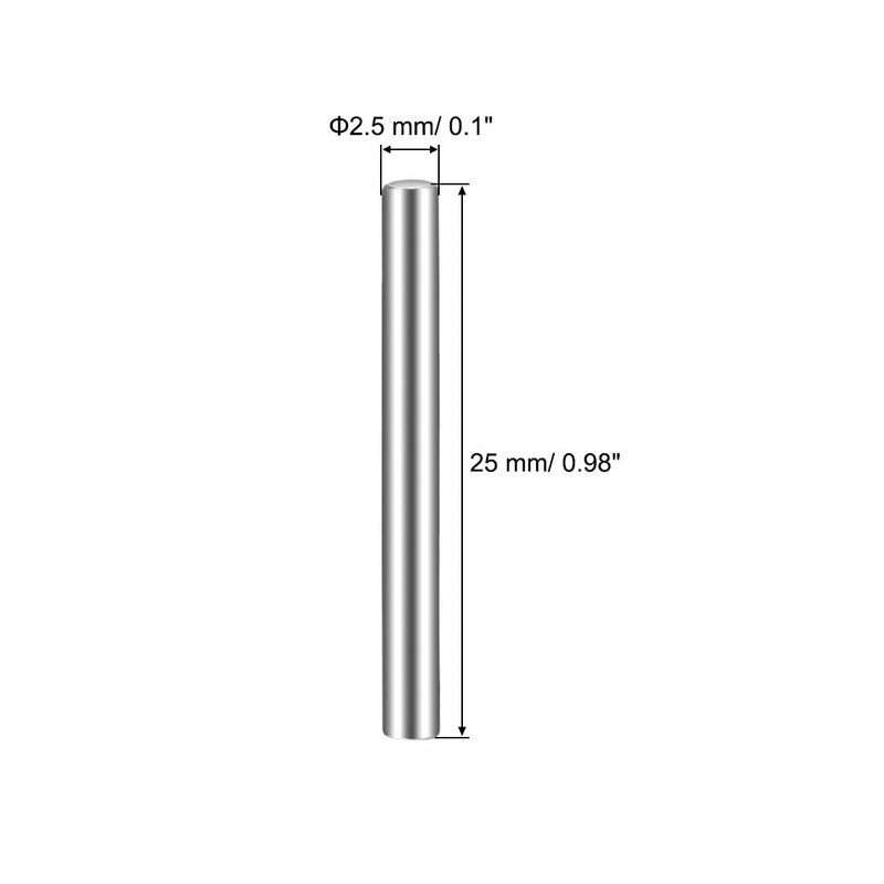 TOP-VIGOR 30Pcs 2.5mm x 25mm Dowel Pins Shelf Support Pegs,