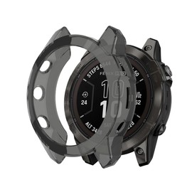 KeeFos TPU Hülle Kompatibel mit Garmin Fenix 7 Pro Solar, Stoßdämpfend Schutzhülle Silikon Ultradünne Flexibles Kratzfest Gehäusefür Garmin Fenix 7 Pro Solar (Schwarz)