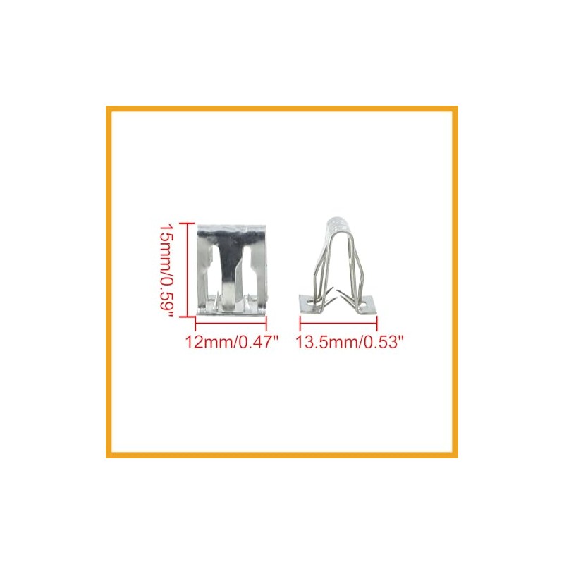 Partuto Car Dashboard Retainer Instrument Panel Metal Clip 13.5 x