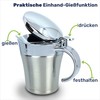 Gravidus Stainless Steel Thermal Gravy Boat, Sauce Jug with Hinged