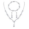 EPVOA Bridal Jewellery Set for Wedding, AAA+ Cubic Zirconia Necklace