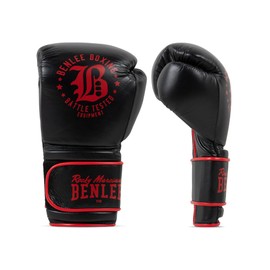 BENLEE TOXEY Sparring Boxing Gloves Leather Spar Black/Red 10 oz
