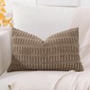OTOSTAR Corduroy Decorative Throw Pillow Covers 16x24 Inch Super Soft