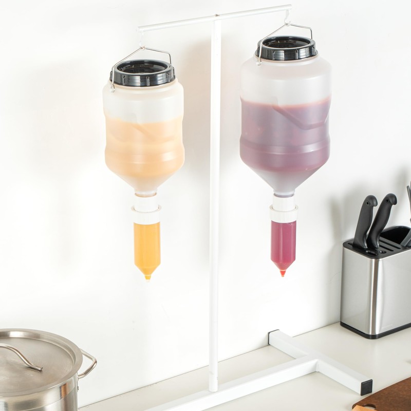 Restaurantware Hanging Condiment Dispenser 3 Liters Large Refillable Sauce Dispenser