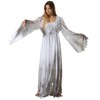 EraSpooky Women's Gossamer Ghost Costume Gothic Victorian White Chic Dress