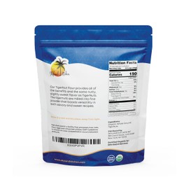 Skyland Kitchen Organic Tigernut Flour, 16oz bag, Keto, Paleo, Nut-Free, Non-GMO and Gluten Free, Vegan Baking Flour for Cookies, Pancakes, Bread and Pastries