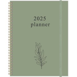 2025 Planner - Planner 2025 from January 2025 to December 2025 with 12 Monthly Tabs, Flexible Cover, Inner Pocket, 8.5" x 11", Green