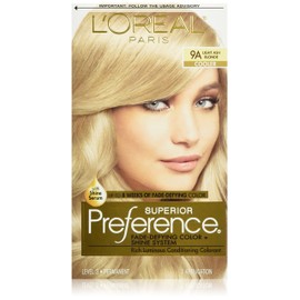 L'Oreal Paris Superior Preference Fade-Defying Color + Shine System, 9A Light Ash Blonde(Packaging May Vary)