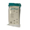 Securlec double USB wall socket in white - switched double