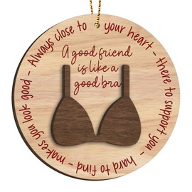 365RUSTIC Friendship Ornament, Friends Ornament Wooden, Friendship Gifts for Women, Good Friends Christmas Ornaments, Christmas Tree Decorations, for Women Friends