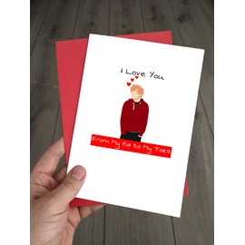 Ed Sheeran Anniversary Card - Love You from my Ed to my Toes! Funny Birthday Card - Wedding Anniversary Card - Birthday Cards for her - Banter Card for Wife Anniversary Card